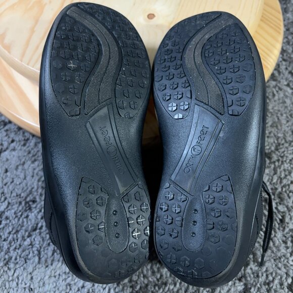 Orthofeet Shoes Rosel Boots Women Size 6 Wide Black Leather Comfort Ankle Bootie - Picture 8 of 9